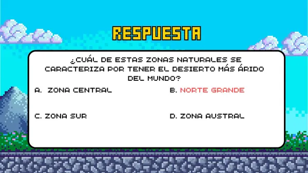 Juego trivia zonas naturales 5° básico (presentación con animación y sonido)