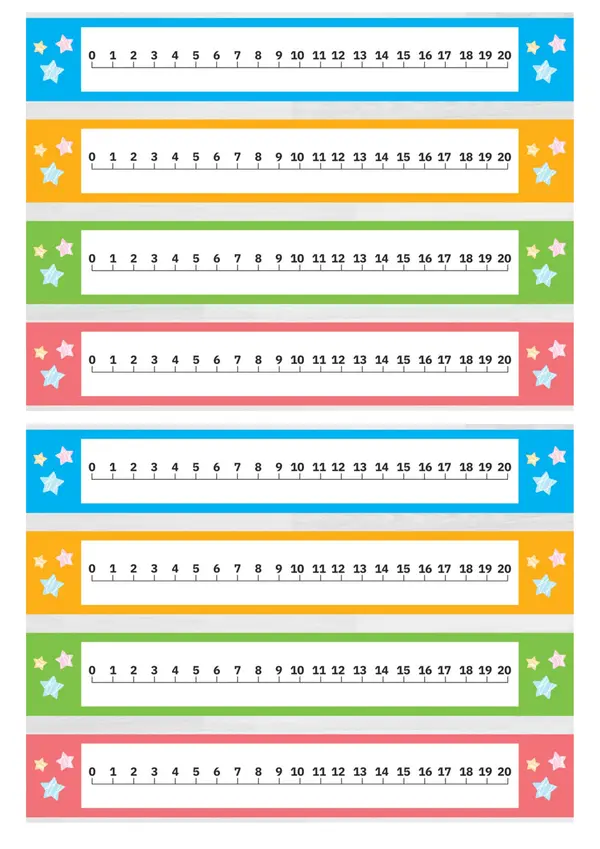 Tablas numéricas hasta el 20 
