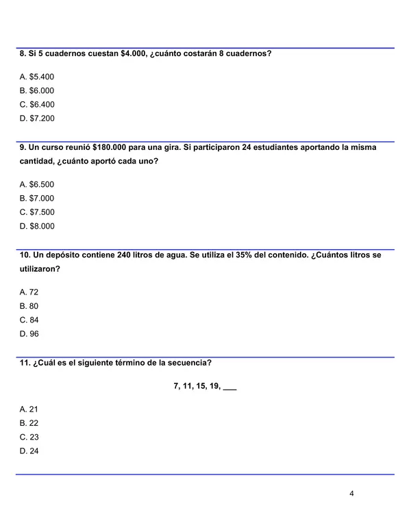 ENSAYO SIMCE 3 MATEMÁTICA 6°