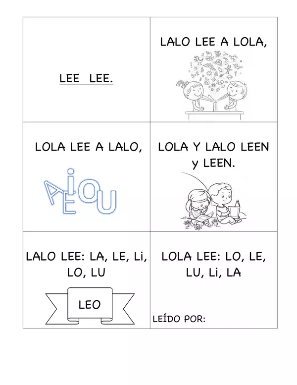 La letra L la le li lo lu - Spanish Profe