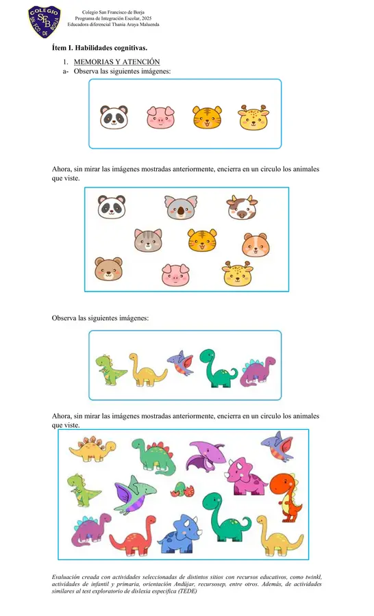Evaluación psicopedagógica informal