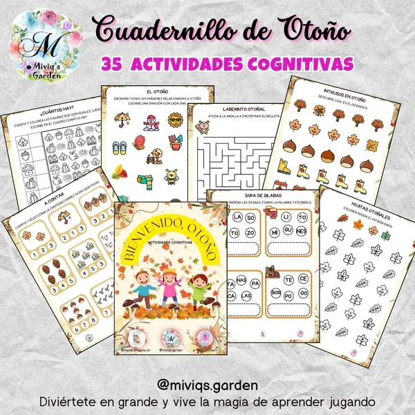 Cuadernillo colaborativo de Otoño (35 actividades cognitivas)