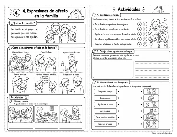 Expresiones de afecto y cariños 1° y 2° básico