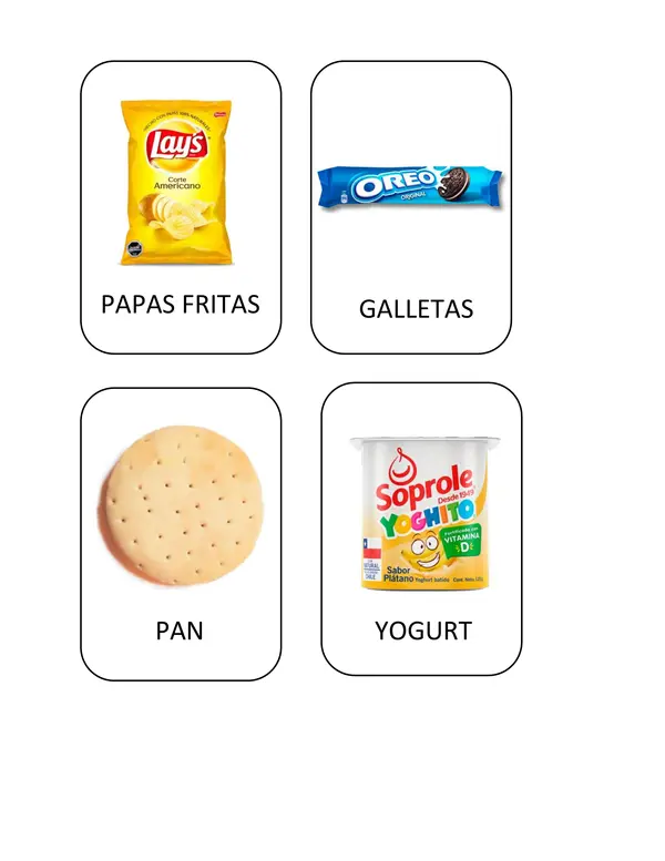 Memorice alimentos