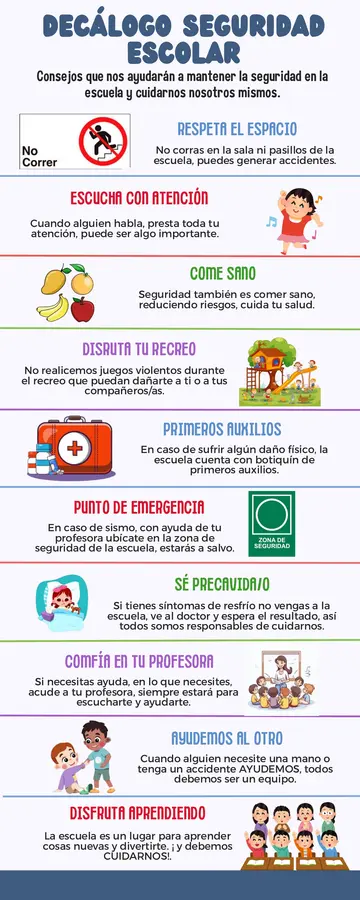 Decálogo seguridad escolar 2025