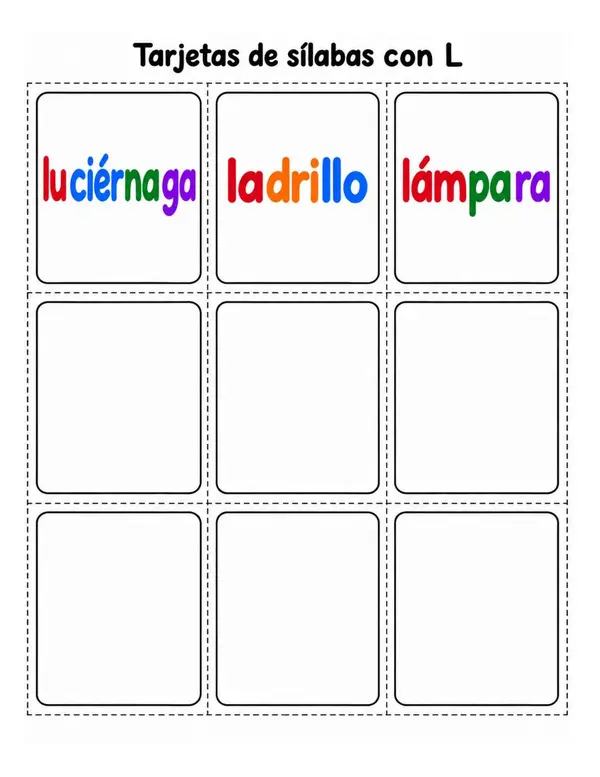 Memorama de la letra L
