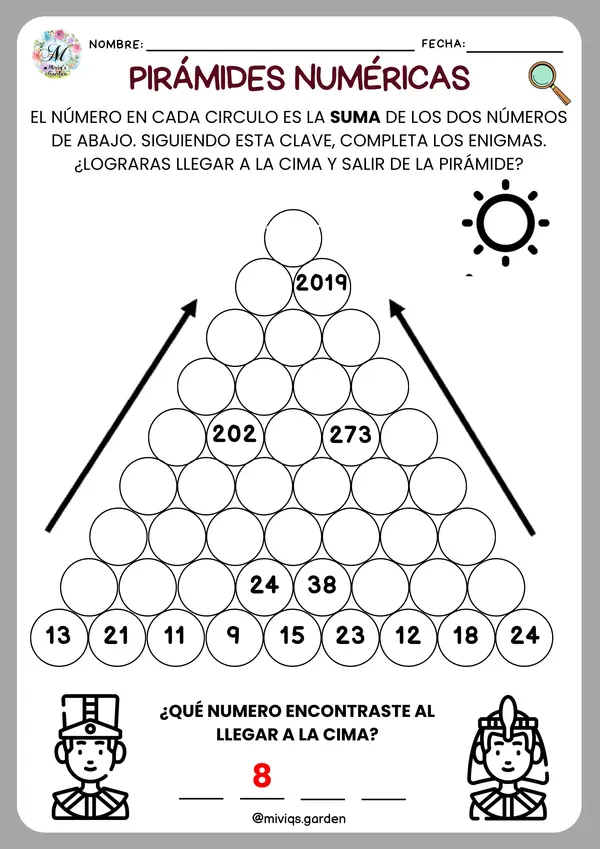 Pirámides de Números (Operaciones Básicas) 