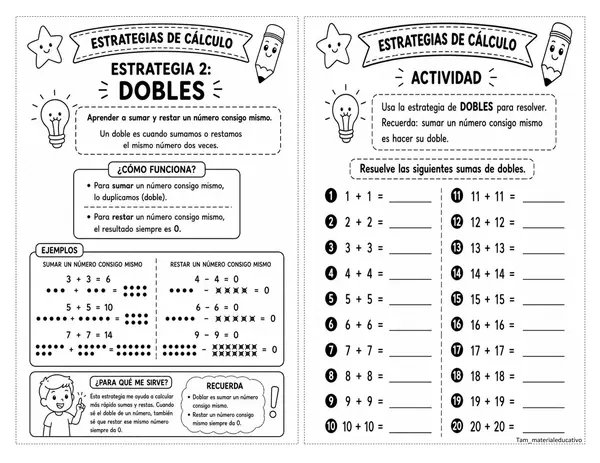Estrategias de cálculo mental 2º Basico