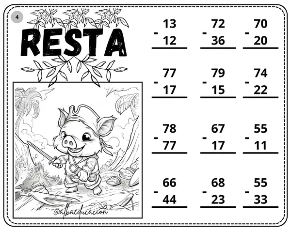 restas de dos cifras