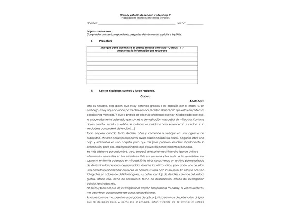 Guía habilidades lectoras en textos literarios