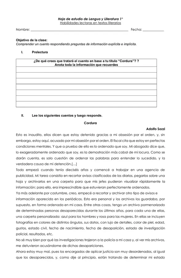 Guía habilidades lectoras en textos literarios