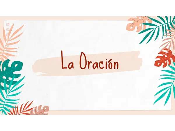 La oración y sus partes