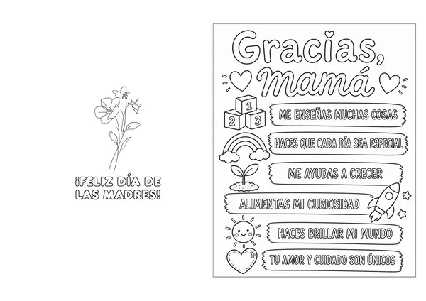 Tarjeta imprimible para el Día de la Madre