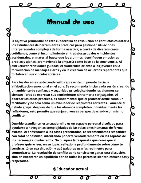 Cuadernillo Resolución de conflictos
