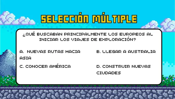 Trivia interactiva 5° básico | Viajes de exploración y Conquista de América
