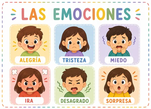 Póster, cartel o afiche Las emociones 
