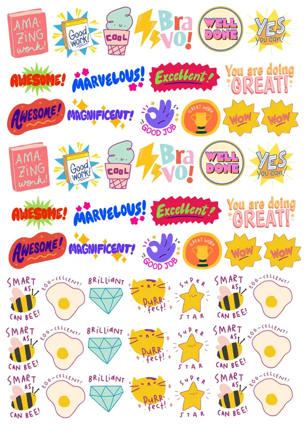 stickers for assessment