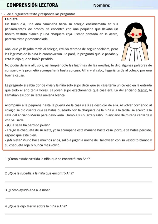 Ficha lista para usar: Halloween - Comprensión, Adjetivos y Verbos