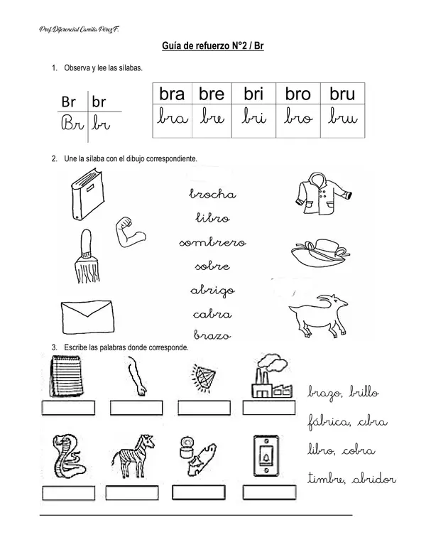 Cuadernillo Sílabas trabadas (Grupos consonánticos)