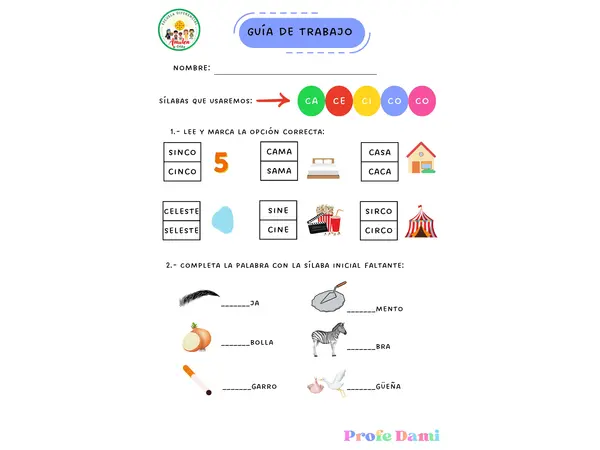 GUÍA LECCIÓN COCINA - VASO - HIJO - MUÑECA