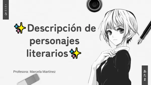 ✨Descripción de personajes literarios✨