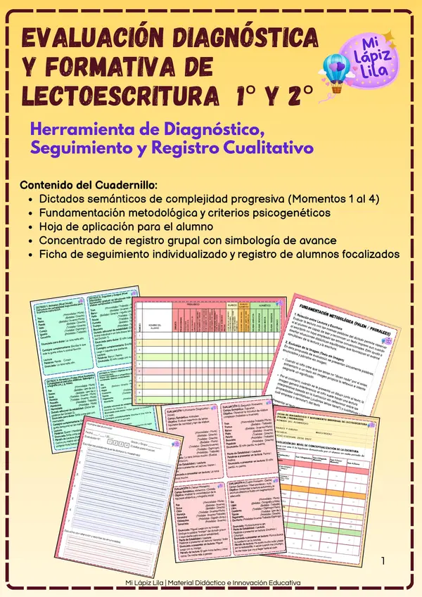 Cuadernillo de Evaluación Inicial de Lectoescritura 