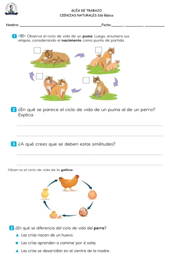 UNIDAD 1 LOS ANIMALES  PARTE 1 