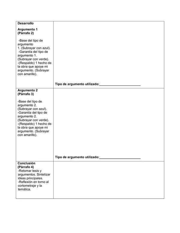 Guía elaboración comentario crítico (texto argumentativo).