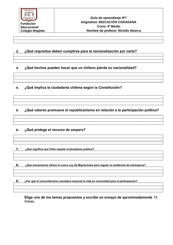 Guía de Nacionalidad