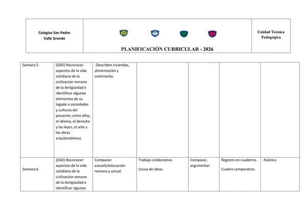 Red de Contenidos Historia y geografía Unidad 3