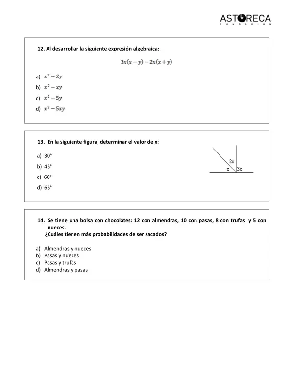 Ensayo simce, matemáticas, 2do año medio II