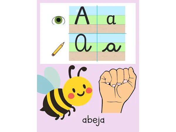 Abecedario de animales imprenta y manuscrita + LSCH