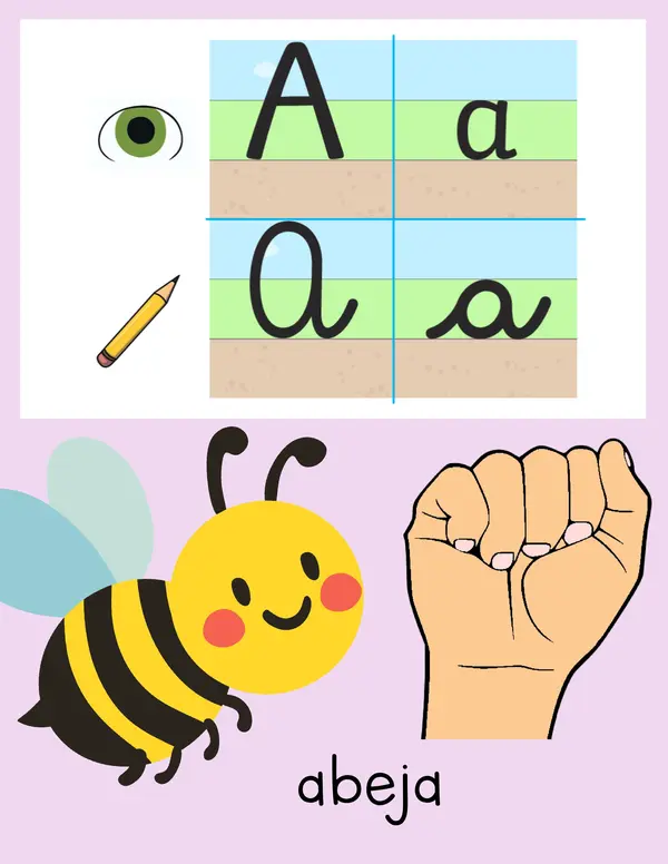 Abecedario de animales imprenta y manuscrita + LSCH