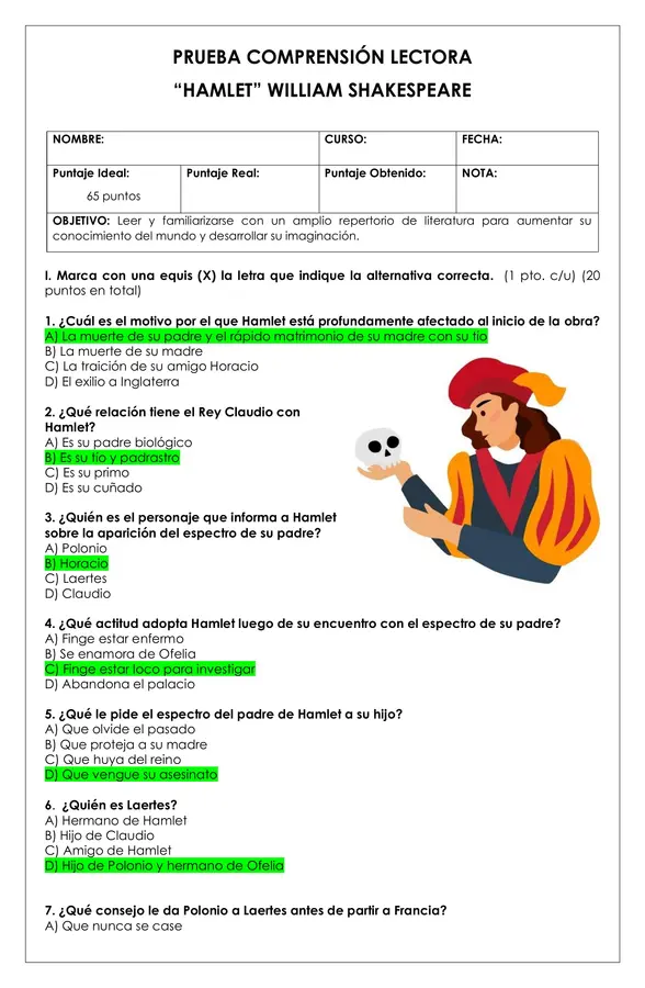 Prueba Lectura - Hamlet