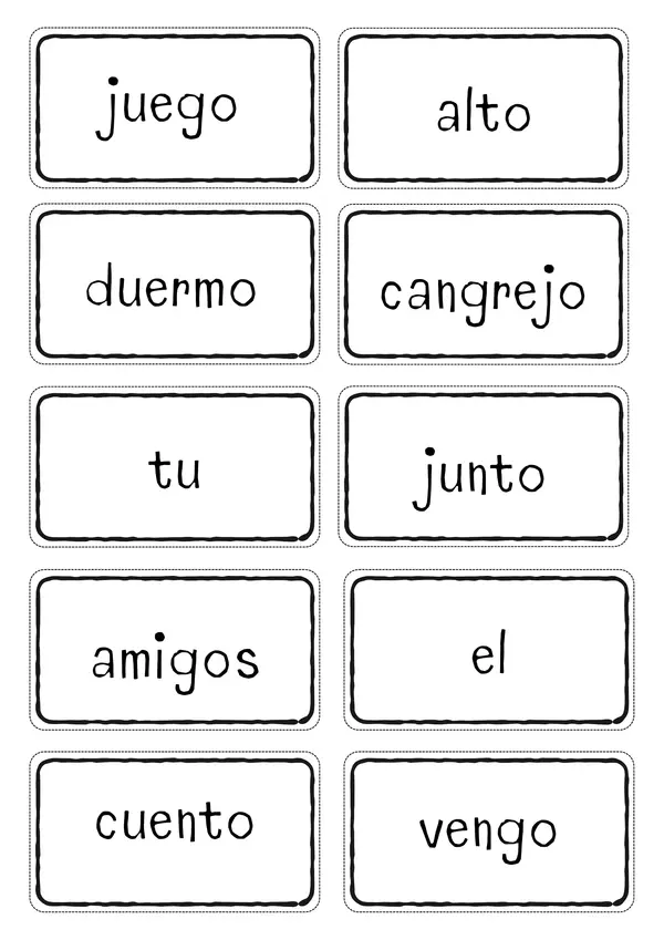 Palabras de uso frecuente 2°