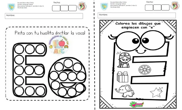 Actividad de las Vocales de conciencia fonológica 