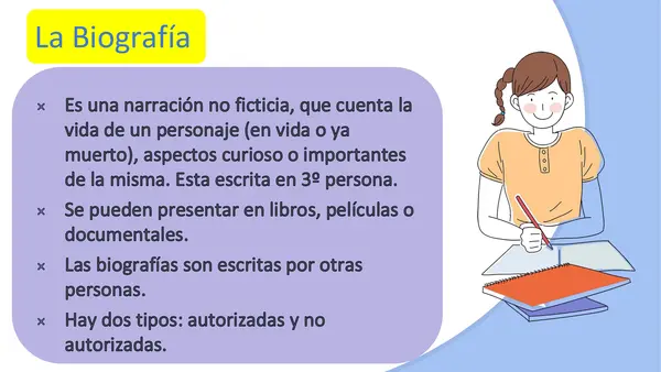 La biografía y autobiografía 