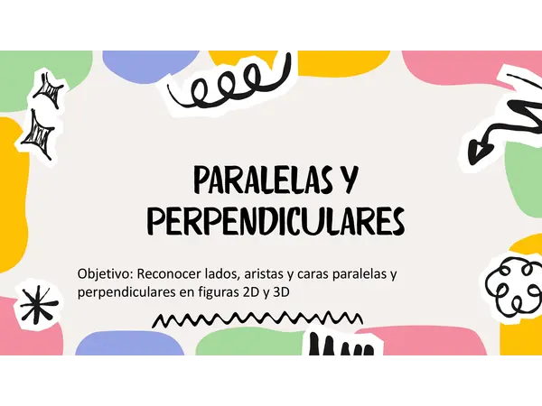 Lados, aristas y caras paralelas y perpendiculares