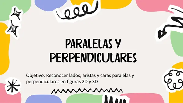 Lados, aristas y caras paralelas y perpendiculares
