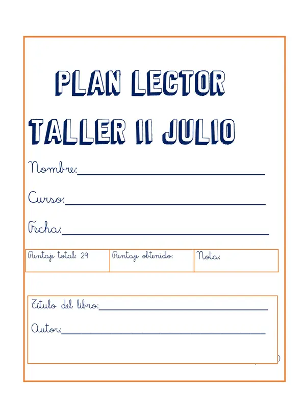 evaluación plan lector