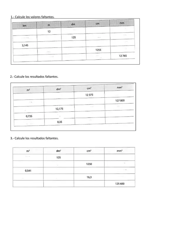 Potencias de base 10 aplicado a conversión de unidades de longitud, área y volumen