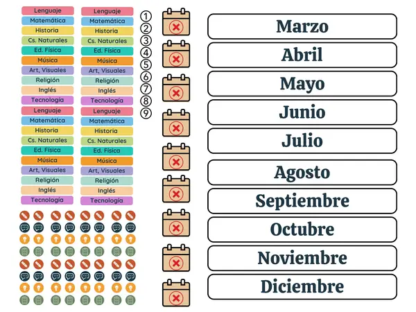 Calendario de Evaluaciones Editable