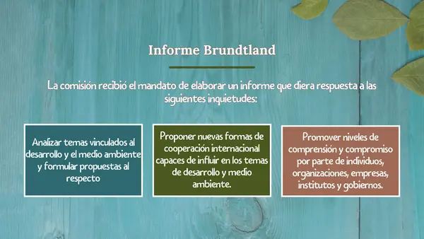 Desarrollo sostenible