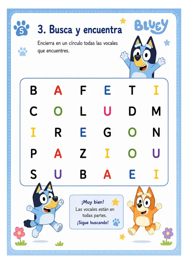 Cuaderno de Vocales 