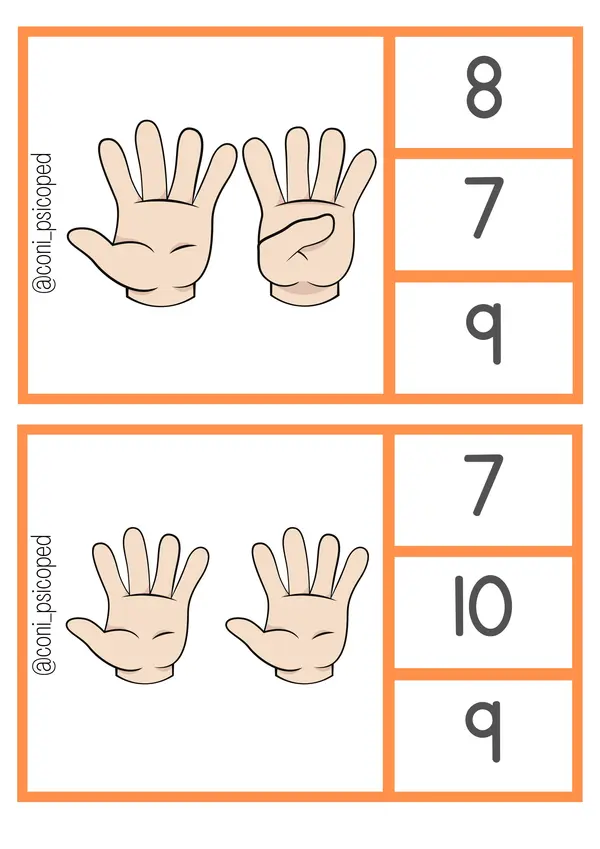 🧠 Fichas de Conteo: Habilidades Matemáticas
