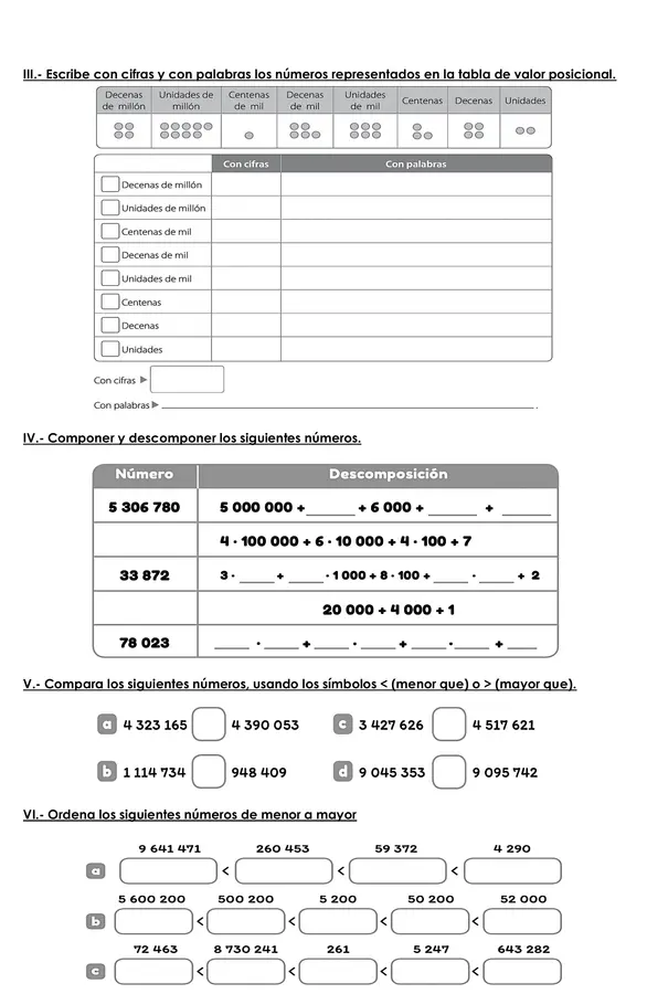 Guía Matemática 5° Básico  Valor posicional, comparación y aproximación de números grandes (OA 1)