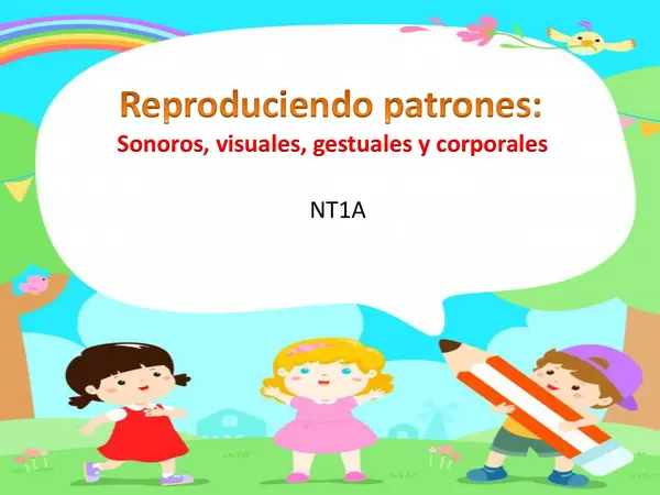 patrones, sonoros, pictóricos y auditivos