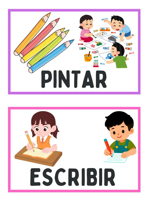 Apoyos visuales de instrucciones para las clases