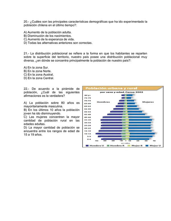 Evaluacion de Historia y Geografia 6 Basico: las caracteristicas del territorio nacional