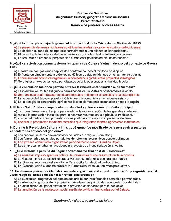 guerra fría segundo medio